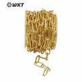 WT-BC149 WKT NEW Hot Sales Big Over Linked Chunky Chain Gold Electroplated Brass Chain for Women Necklace Popular Punk Chain