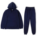 Custom logo Fleece Cotton Oversized Pullover Hoodies Set Men High Quality Two Piece Tracksuits Sweatpants and Hoodie Set Men