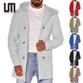 Liu Ming Custom Logo Wholesale Men's Casual Solid Color Long Sleeve Hooded Jacket Coat Clearance Sale