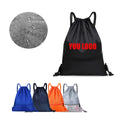 Professional Manufacture Print Design Custom Cotton Polyester Backpack Gym Nylon Drawstring Bag With Logos