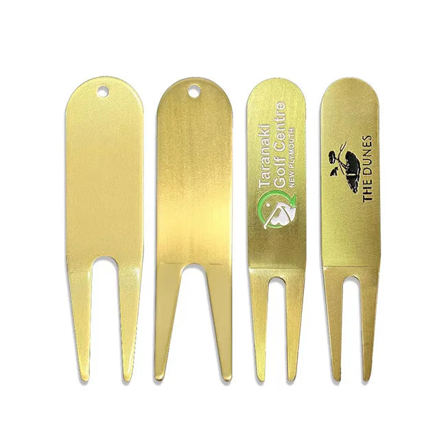 Metal Brass Color Ball Marker Custom Metal Golf Divot Tool Repair Pitch Fork
