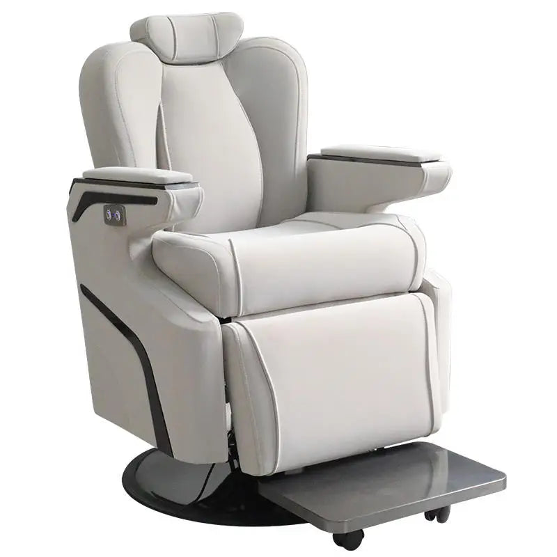 Sofa Comfortable Modern Electric Sofa for Salon Hair Beauty Grey Color Leather Massage Barber Chairs
