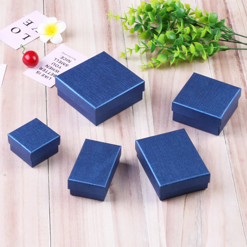Custom Logo Luxury Paper Packaging Box for Rings Earrings Necklaces Pendants Jewelry Cheaper Gift Option