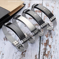 Titanium Stainless Steel Personalized Bible Verse Engraving Wristband Christian I Love Jesus Silicone Armband Bracelet Watchband