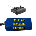 7.4v 2600mah 18650 Battery Pack Lithium Battery Packs Toy Remote Control Car 7.4v 2600mah Battery Pack