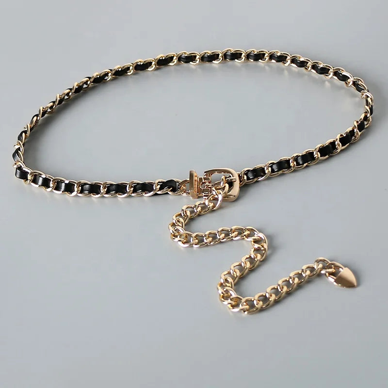 Fashion Trend Ladies Waist Chain Models Alloy Chain Belt Fine Decorative Accessories Metal Belts
