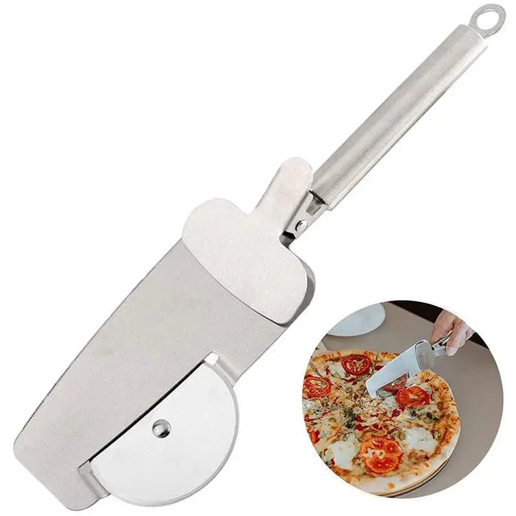 4 in 1 Stainless Steel Pizza Cutter Wheel with Server Pizza Tools