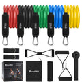 Yewayoga 11 Pcs Pilates Bar with Boxing Yoga Exercise TPE & Latex Resistance Bands Set 150lbs with Handle