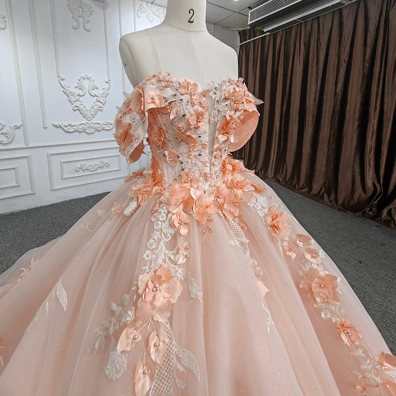 9956 Pink Banquet Skirt New Elegant Texture Slim Dress Long Evening Dress Ball Gown