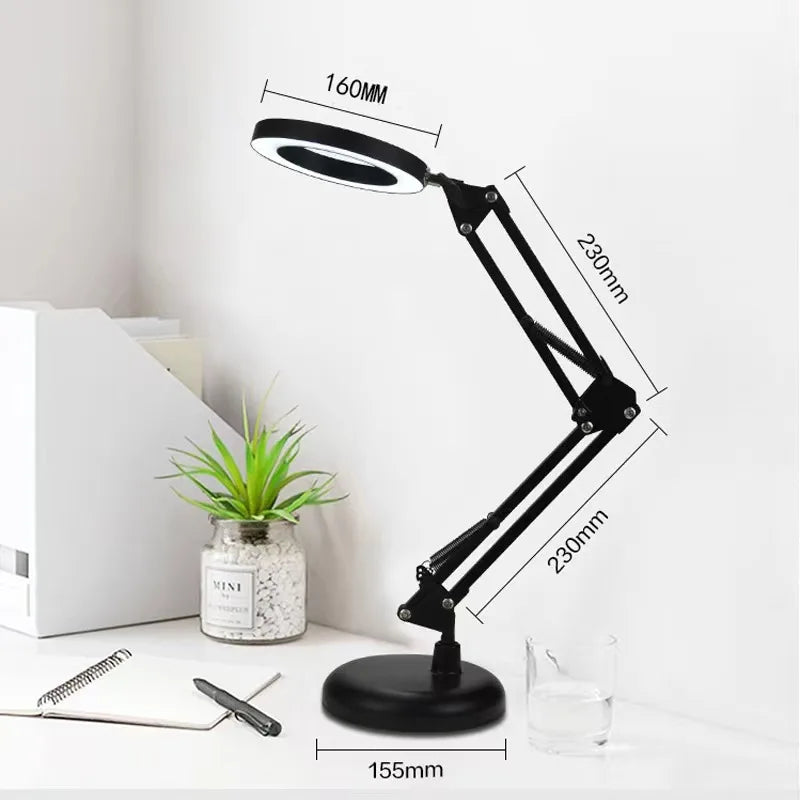HD30 Times Desktop Nail Art Embroidery Reading and Repair Table Repair Dedicated Magnifying Glass Desk Lamp