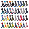 Pattern Colorful Dress Happy Cotton Socks Wholesale 2023 Assorted Fashion Custom Logo Funky Bakery Novelty Design Unisex for Men