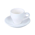 Wholesale 80ml White Color Ceramic Espresso Cups with Saucers Set