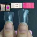 New Trend Acrylic French Duck Flare Feet Finger False Nails Tips Custom Logo Label Half Cover Clear Natural Large Duck Nail Tips