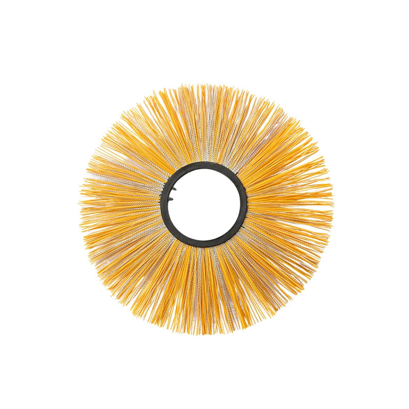 Wear-Resistant Snow Sweeper Broom Replaceable Sweeping Snow Cleaning Street Brush PP Steel Wire Road Sweeper Wafer Brush