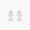Marquise Cut Diamond IGI Certified 1ct Each 2ct Tcw 18k Gold Stud Earring