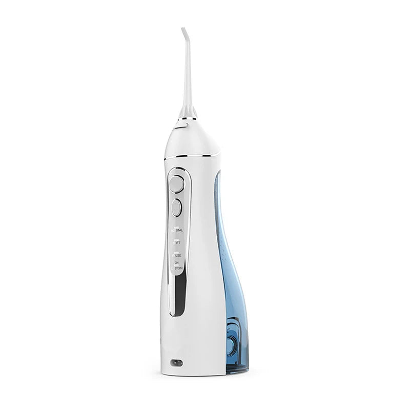 Rechargeable IPX7 Waterproof Dental Teeth Water Flosser High Pressure Jet Portable Oral Irrigator with 5 Nozzles ABS Material