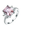 Hot Sale Wholesale Inlaid Rectangle Classic Luxury Wedding Rings High Fashion Jewelry Ladies Rings