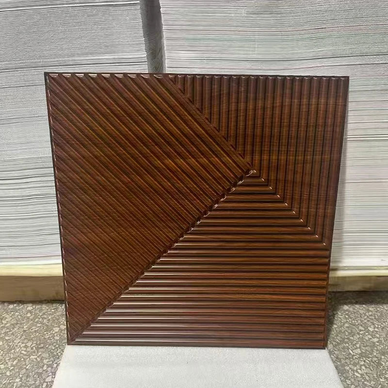 House Renovation Wallpaper Deep Wood Grain Pvc Panel Effect 3d Wall Panel Floorplan Decor