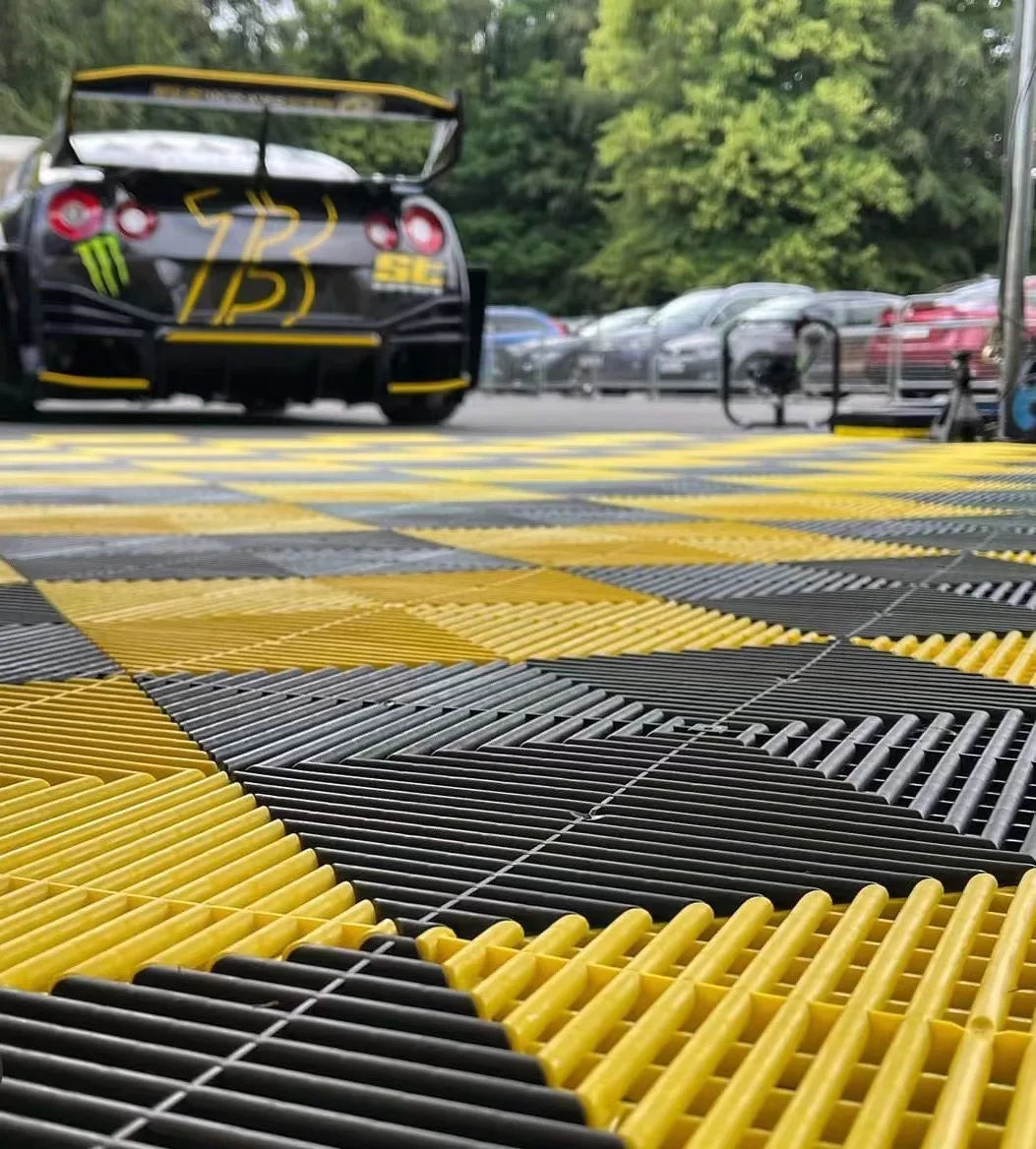 Non Slip Rubber Anti Slip Mat PP Pvc Floor Grating Car Wash Floor Workshop Garagen Bodenbelag