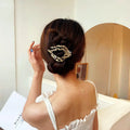 Korean Acrylic Hollow Out Heart Shaped Clips Fine Workmanship Leopard Print Hair Claws 9.5 Cm Elegant Plaid Accessories Women