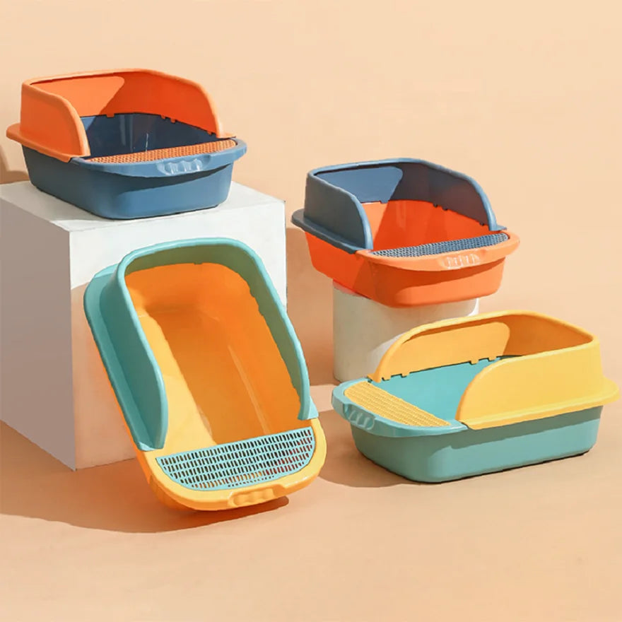 Drop Shipping Larger Semi-enclosed Cat Litter Box Pet Supplies Anti-splash Cat Toilet Cat Litter Box