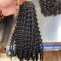 New Feathering Tip Crochet Human Hair Extension Pixie Curly Braiding Hair Extensions Virgin Human Hair Bundle