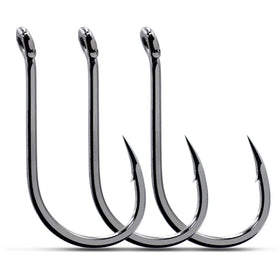 0.3#~12# High Carbon Steel Octopus Hooks With Barbed Freshwater Fishing Ocean Rock Fishing Offset Single Hooks