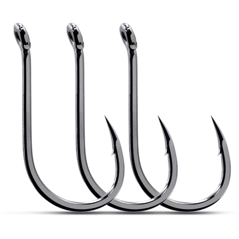 0.3#~12# High Carbon Steel Octopus Hooks With Barbed Freshwater Fishing Ocean Rock Fishing Offset Single Hooks