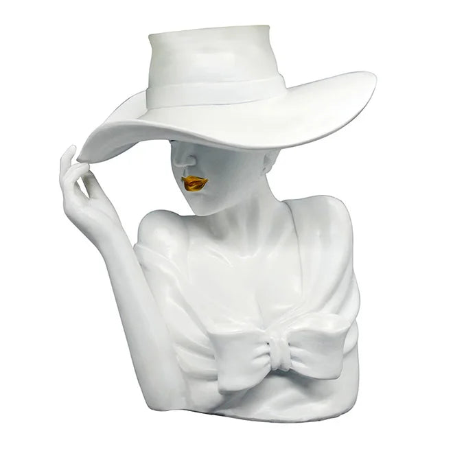 Dropshipping Lady Face Planter Head Vase Indoor Outdoor Resin Planter Modern Home Decor