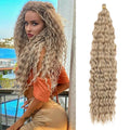 Wholesale Ocean Wave Crochet Hair Soft Deep Wave Crochet Hair Wavy Braiding Synthetic Curly Crochet Hair for Women
