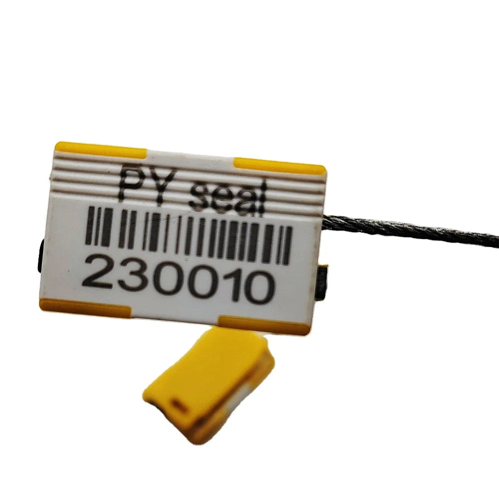 PUYI PY-7183D 1.8mm Double Color Laser Print 250mm Injected Cargo Container Security Cable Wire Seal
