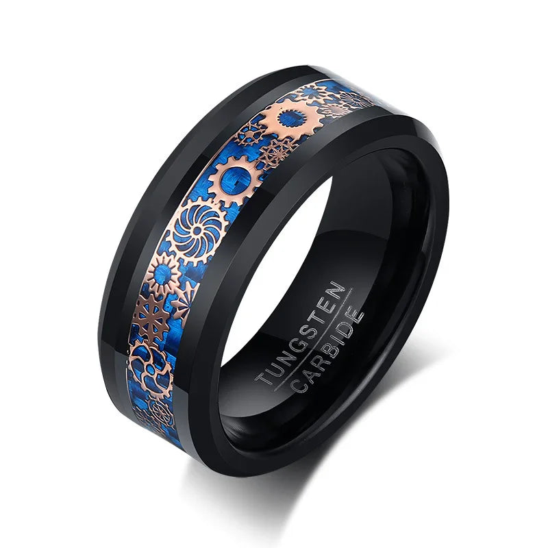 New Fashion Jewelry Tungsten Gearwheel Ring for Men