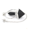 2026 BLACK OBSIDIAN  PENDULUM WITH CHAIN FOR HEALING BUY FROM CHINA GEMS