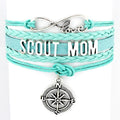 Manufacturer Infinity Love Scout Mom Leather Wrap Bracelet