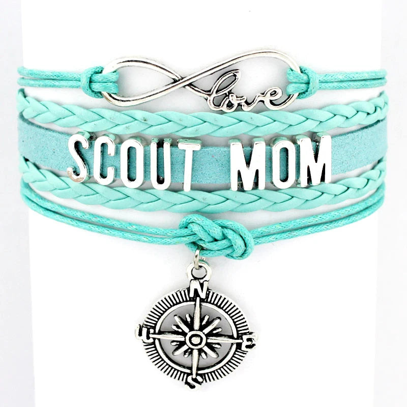 Manufacturer Infinity Love Scout Mom Leather Wrap Bracelet