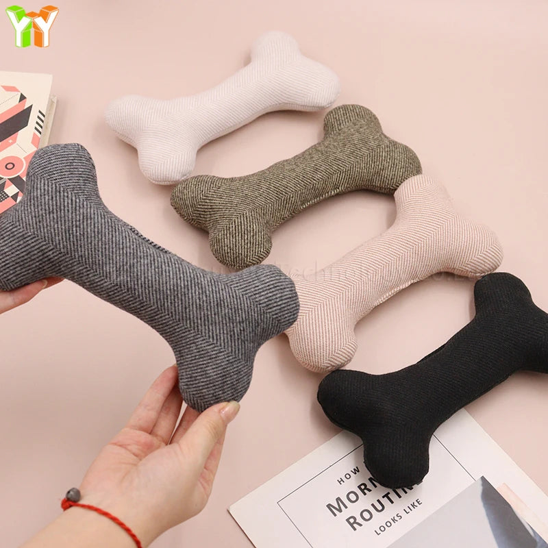Durable Bone-Shaped Dog Toy Chew & Scratch Pet Accessory Interactive Sound Dog Toy Dog Supplies for Teeth Cleaning and Playtime