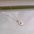 New Brand Light Luxury Retro Pendant Necklace 4-5mm Natural White Freshwater Bread Pearl Vintage Shell Pearl Engagement Party