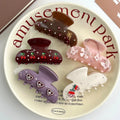YHJ Cute Rhinestone butterfly Design with Claws Exquisite and Elegant Hair Claw Clip Acetate Hair Claw