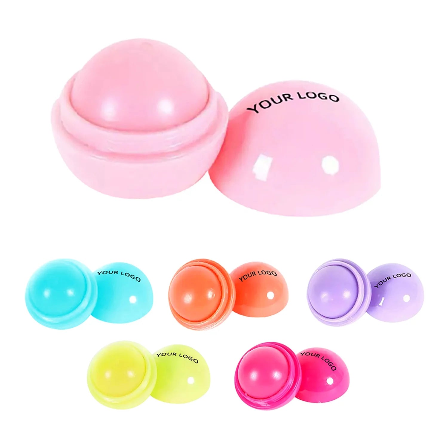Custom Logo Vanilla Flavor Mini Round Ball Shape Lip Balm for Promotional Activities