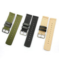 Luxury 24mm Soft Fabric Canvas Nylon Watch Band with Pin Buckle for Smartwatch