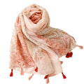Elegant Colorful Paisley Soft Pashmina Scarf Printed Cotton Tassel Turkey Floral Scarf Shawls for Lady