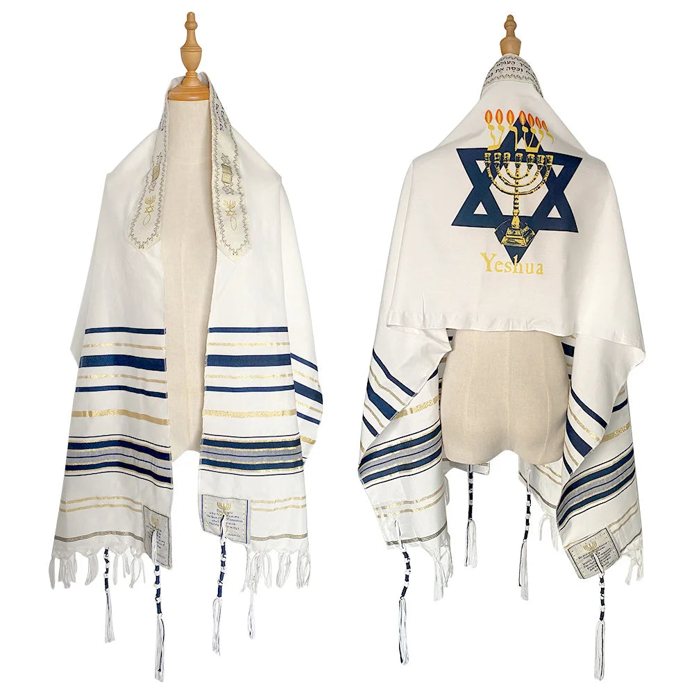 180x52cm Ready to Ship Polyester 72" X 22" Kosher Wholesale Talit Prayer Shawls