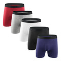 Men's Cotton Boxer Briefs with Custom Logo Comfortable Front Open Design in Solid Colors
