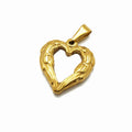 Custom Angel Wings Necklace 18K Gold Plated Feather Heart Necklace Pendant for Women Jewelry