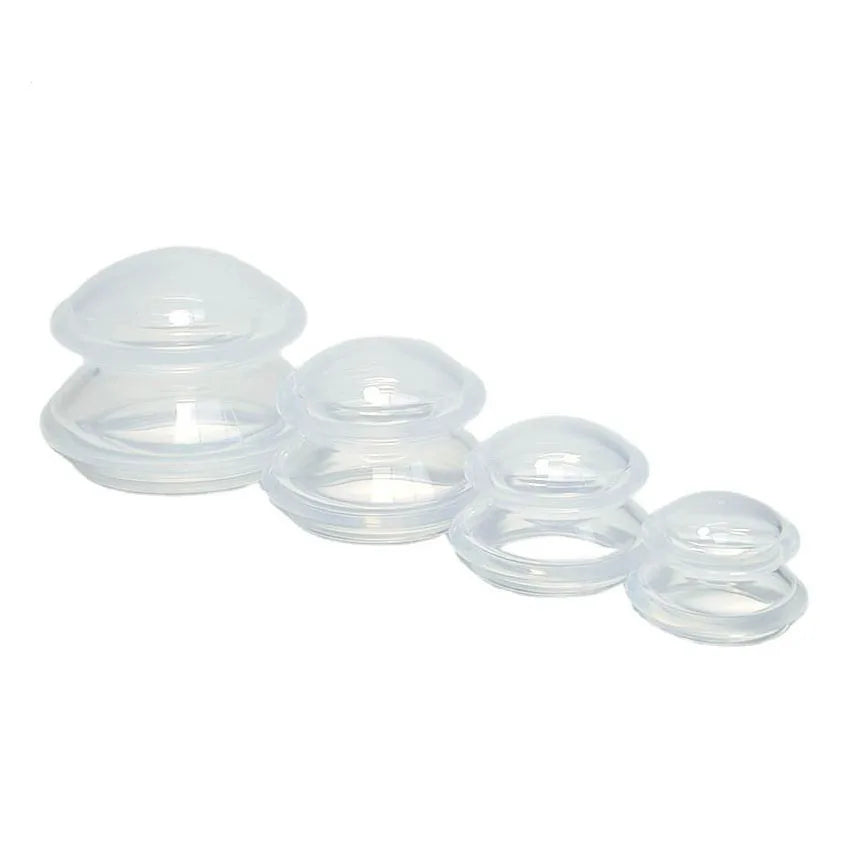 4pcs Silicone Cupping Therapy Cups for Body and Face Vacuum  Massage Anti Cellulite  Suction Cupping Set for Beauty Body