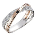 Hot Sale Simple Two Tone Shaped Newest Women Jewelry Finger Engagement Rings