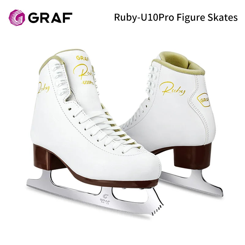 2026 New Arrival Custom Winter Ice Sport Figure Skating Shoes GRAF U10 Stainless Steel Blade Waterproof Synthetic Leather MegaBDM