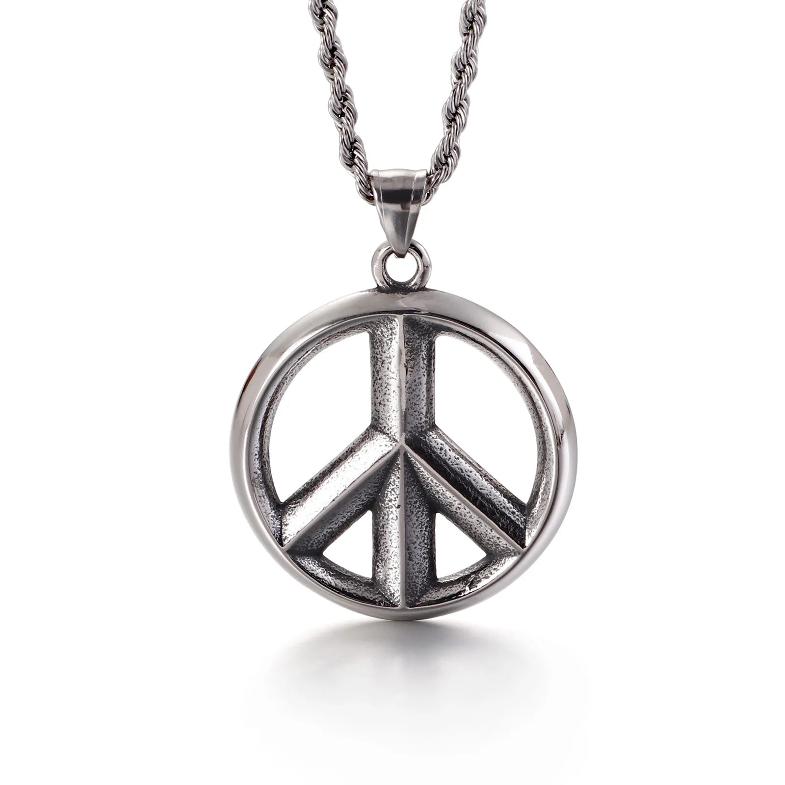 KALEN Peace and Anti-war Sign Stainless Steel Men's Pendant
