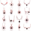 G1384 Hot Sale Love Memory Projection Couples  Necklace 100 Languages I Love You Pendant Projection Necklaces