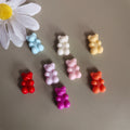 Colorful Large Size Gummy Bear Beads 11*28MM Candy Color Animal Beads With Vertical Hole for DIY Jewelry Keychains Decor